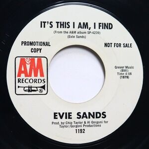 EVIE SANDS - IT'S THIS I AM, I FIND / TAKE ME FOR A LITTLE - *NORTHER SOUL 45*